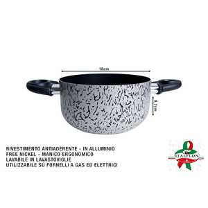 กระทะซอสเงินความจุ2 LT หม้อปรุงอาหารที่มีขนาด18X9 5H - Product Image 1