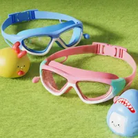 Lunettes de natation OEM à petite monture pour enfants avec bouchons d'oreille Lunettes de natation anti-buée pour enfants Garçons Filles Piscine Lunettes de plage pour enfants