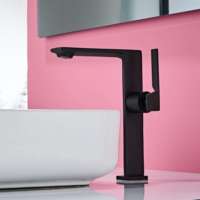 Robinet de lavabo de salle de bain en laiton sur mesure à poignée unique, design multifonctionnel anti-corrosion, finition chromée, mitigeur cascade