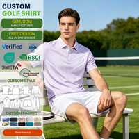 Polo de golf personnalisé en tissu extensible respirant, anti-humidité, design sur mesure pour hommes, qualité supérieure