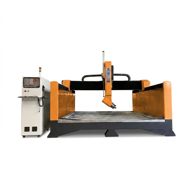 New Jinzuan 4 Axis Automatic CNC Router Stone Engraving Machine with Swinging Head Energy Saving