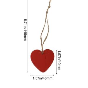 Valentine's Day Heart-shaped Boxwood Modern Simple Design Heart Hanging Decoration Miniature Decorative Pendant - Product Image 3