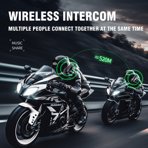 C6 Motor Riding Doble Intercomunicador Casco de motocicleta Auriculares con luz LED Pantalla digital impermeable Auriculares - Product Image 6