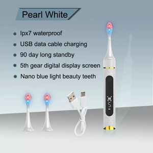 แปรงสีฟันอัลตราโซนิกแบบชาร์จไฟได้ ขนแปรงนุ่ม หน้าจอ LCD ชาร์จไร้สาย สำหรับใช้ในครัวเรือน - Product Image 5