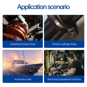 Có thể điều chỉnh chia ống kẹp với cao su Hose Clips cao su nhiên liệu dòng mùa xuân kẹp cáp kẹp với đệm cao su - Product Image 5