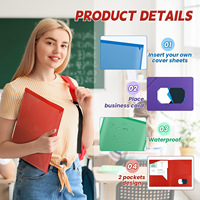 Carpeta de Manila de PP Colorida Más Vendida, con Bolsillos de Plástico Multicapa, Impresión UV, Divisor de Documentos y Fotos para Oficina