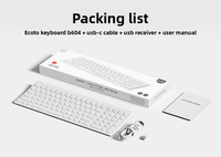 Keyboard Scissor Nirkabel/Berkabel Baru Private Mold B604 untuk Meja/Perjalanan ACTTO BT5.2 2.4GHz Ergonomis Ultra Tipis Tri-Mode CE RoHS