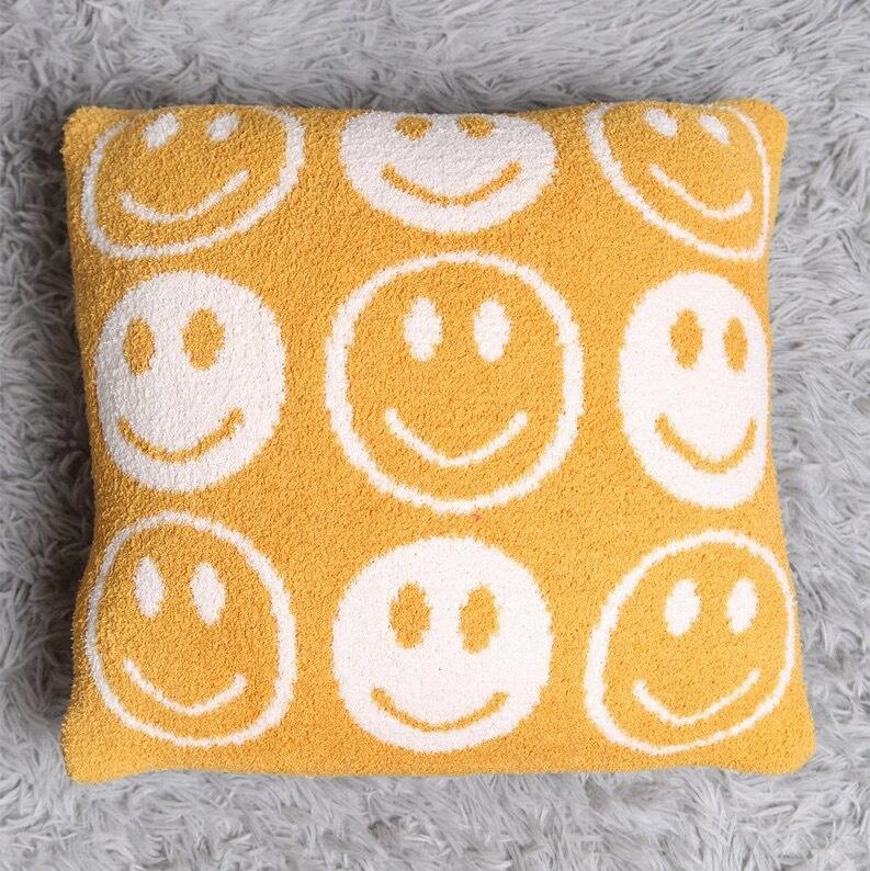 Petit coussin smiley-jaune