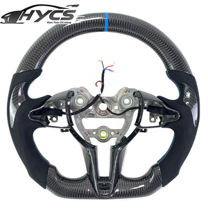 Volante Deportivo Personalizado de Fibra de Carbono y Cuero para Hyundai Veloster Turbo, Elantra <span class=keywords><strong>N</strong></span>, I30N, I20N 2019-2025 - Product Image 1