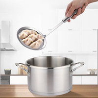Cuillère écumoire en acier inoxydable 304 à mailles fines pour graisse, sauce et mousse