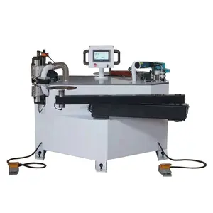 New design all functions in one manual straight curve edge banding machine with PLC control