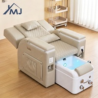 Station de manucure pour salon de beauté avec bassin de spa pour les pieds intégré, fauteuil de pédicure électrique et de massage
