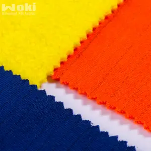 Flame Retardant Modacrylic/Cotton High Vis Yellow Pique Fabric 240gsm For Polo Shirt