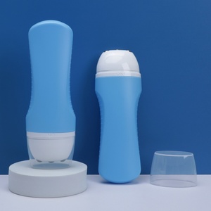 Bouteille en plastique vide de 50 ml à bille roulante, facile à tenir, avec tête de massage, pour crème contour des yeux et soins de la peau, impression sérigraphique médicale, vente en gros - Product Image 1