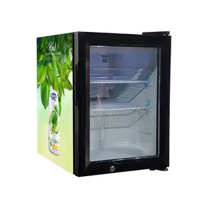 ตู้เย็นขนาดเล็กสำหรับแสดงเครื่องดื่ม SC35ของ Meisda 35L ตู้เย็นบาร์เบียร์3ชั้นพร้อมประตูกระจก