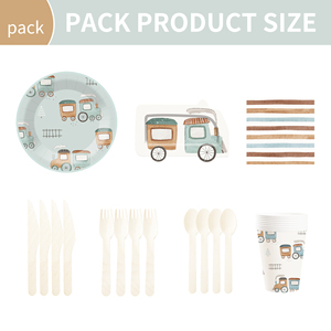 DAMAI - Juego de Vajilla Desechable con Temática de Autos para Fiestas de Cumpleaños Infantiles, Decoraciones para Fiestas, Platos de Papel, Vasos y Servilletas - Product Image 6