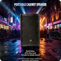 Système de sonorisation PA actif 15 pouces en colonne en plastique 2800W de puissance de crête avec DSP pour mariages, conférences, spectacles de rue et performances mobiles