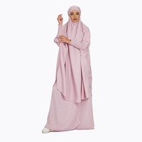 Ensemble de Prière Jilbab Khimar 2 Pièces Couleur Personnalisée Vente Directe Usine Jilbab Abaya Robe Musulmane