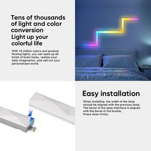 <b>LED</b> Wall <b>Lights</b> with Remote Music Sync RGB <b>USB</b> Powered DIY Indoor Computer Game Bedroom Decoration - Product Image 6