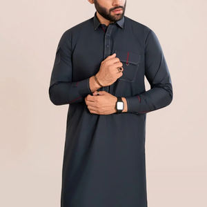 Shalwar Kameez ethnique entièrement personnalisé en coton de haute qualité, toutes saisons, pour hommes, élégant, pour mariage et fêtes, séchage rapide, sans plis - Product Image 4