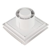 Nouveau ventilateur extracteur mural carré en plastique de 6 pouces à persiennes pour la maison, modèle 2025, en promotion