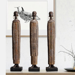 Scultura Tribale Africana Vintage, Decorazione Artistica Etnica, Regalo Perfetto per Inaugurazione Casa, Decorazione da Tavolo per Soggiorno e Ufficio - Product Image 2