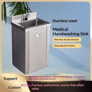 Pia de Aço Inoxidável Integrada para Uso Interno e Externo 304 para Varanda, Laboratório, Residência e Fábrica Sem Rodízios - Product Image 3