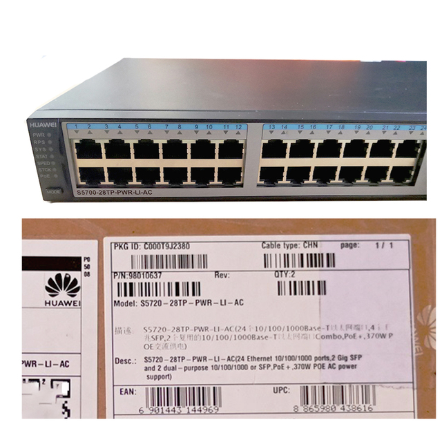 H Uawei Original S5720 LI Series 24 Port Gigabit Switch 98010637 S5720-28TP-PWR-LI-AC
