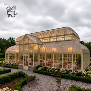 Serre <span class=keywords><strong>en</strong></span> verre de style victorien personnalisée BLVE avec cadre blanc pour terrasse arrière-cour, cour et véranda <span class=keywords><strong>en</strong></span> <span class=keywords><strong>fer</strong></span> forgé - Product Image 3