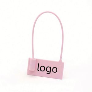 Disposable Anti-Tamper Security Seals Plastic Buckle Tags for Clothing Shoes Luggage Protection with <b>Padlock</b> Design Promotion - Product Image 1