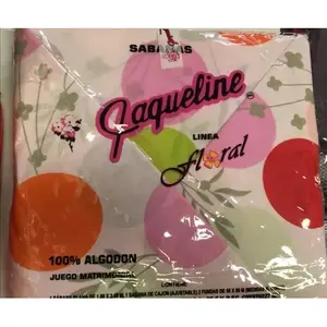 Juego de Sábanas Florales Jaqueline 100% Algodón, Tamaño Individual, Estampado con Motivos Vegetales, para Uso Doméstico - Product Image 3