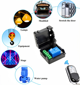 Module récepteur de relais sans fil 433 MHz, interrupteur télécommandé DC 12V 10A 1 canal, portée jusqu'à 100 m pour <span class=keywords><strong>portail</strong></span>, éclairage LED et ampoules - Product Image 2