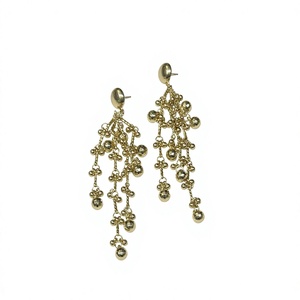 Gold Beads Heart design Boho geometric design Seed Bead Fringe <b>Earrings</b> Bohemian Style Fashion dangle <b>hook</b> <b>earrings</b> - Product Image 5