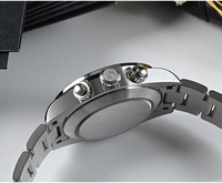 Reloj de Pulsera de Cuero para Hombre, Estilo Piloto Vintage, Mecánico, Automático, Cronógrafo, Cronómetro, de Lujo, con Logotipo Personalizado, Precio de Fábrica, 200m