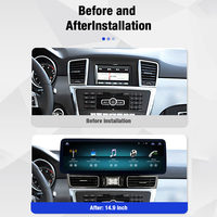 Autoradio multimédia à écran tactile ZWNAV 14,9 pouces pour Mercedes Benz ML 2013-2015, navigation GPS avec Carplay, lecteur DVD de voiture