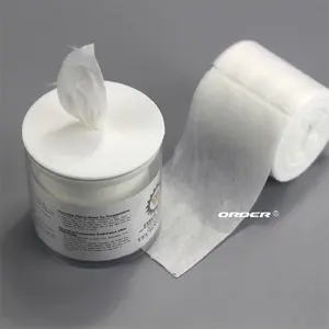 Fiber Optic Mini-tub Centre-pull Perforated Roll Non Woven Highly Absorbent Cleaning Lint-free Cloths Wiping Roll