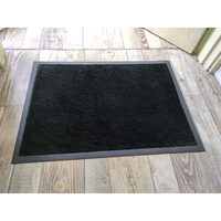 Tapis de porte 100% nylon MS706 avec support en caoutchouc nitrile noir pur, lavable, motif logo, pour usage extérieur et bureau, pour hôtels
