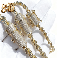 Nouveau 6MM Twisted Dragon Beard Buckle Bracelet Collier Hip-hop Style Peut être Porté par Hommes et Femmes en Cuivre Matériel
