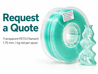 Filament PETG transparent 1,75 mm, bleu glace cristallin, pour imprimante 3D Creality Bambu Lab