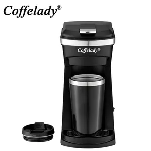 Multifunction cafeteira pequena única servir portátil k-copo pod máquina de café para café moído