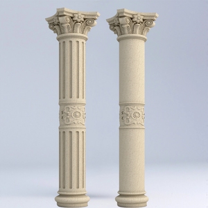 Molde cilíndrico de plástico ABS, columna romana decorativa, hormigón, cemento doméstico, líneas en espiral, patrones de flores talladas, Villa - Product Image 6