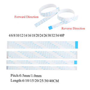 10pcs fc סרט גמיש כבל שטוח 4/6/8/10/12/14/16/<span class=keywords><strong>18</strong></span>/20/24/26/30/32 pin גובה המגרש 1.0 מ "מ חוט אורך 6/10 ס" מ - Product Image 2