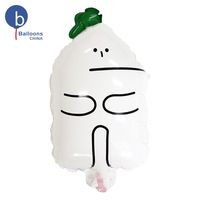 Ballon publicitaire en aluminium personnalisé en forme de chou chinois, avec logo et texte sur mesure, pour la promotion des marchés agricoles et des événements.