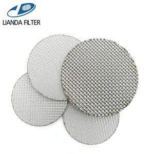 Besi Tahan Karat Kawat Sinter Mesh Filter Disinter Mesh Filter Cair Elemen 316 Baja Tahan Karat Layar Ayak Gigi Logam