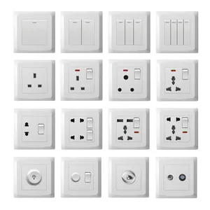 Hot Koop Muur Elektrische Uk Switch En Socket Power Twin Outlet Afrika