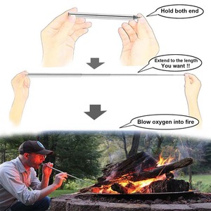 Wholesale Bushcraft Pocket Bellows Blasting Campfire Blow <b>Fire</b> Tube Outdoor <b>Tool</b> Edc Camping Hiking Equipment Survival Kit Gear - Product Image 6