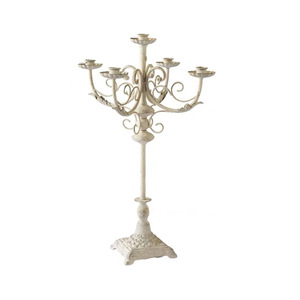 French Romantic Iron Candlestick Tabletop <b>Decor</b> <b>Retro</b> European Style Candle Holder Ornament - Product Image 5