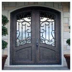 Portail commercial en fer forgé robuste Prima avec serrure électrique et lecteur de carte pour contrôle d'accès - Product Image 2