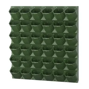 Vaso da parete resistente ai raggi uv plastica verde 36 tasche fioriera da giardino a parete verticale greenwall kit da giardino verticale parete verde