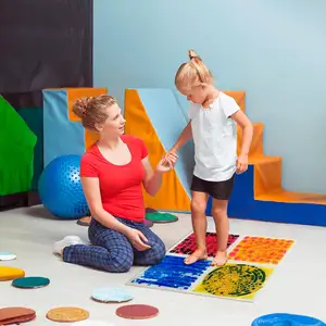 30CM çeşitli dokulu duyusal ekipman keşif sıvı yer karosu Set Montessori eğitim öğrenme otizm duyusal oyuncak